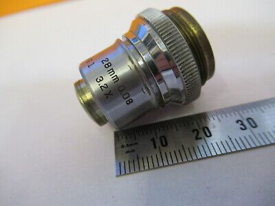 VINTAGE BAUSCH LOMB 3.2X OBJECTIVE OPTICS MICROSCOPE PART AS PICTURED &W3-B-36