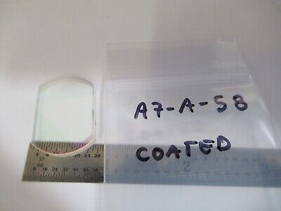 OPTICAL COATED RACETRACK FLAT LENS LASER OPTICS AS PIC &A7-A-58