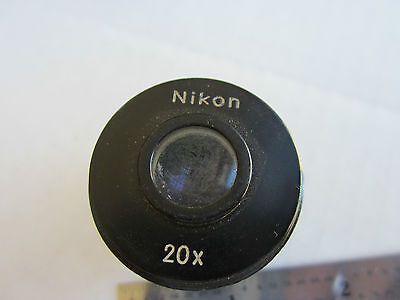 OPTICAL MICROSCOPE PART EYEPIECE NIKON JAPAN 20X OPTICS DWR#02