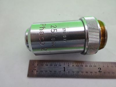 MICROSCOPE PART LEITZ GERMANY PHACO OBJECTIVE 25X OPTICS AS IS BIN#11-E-13