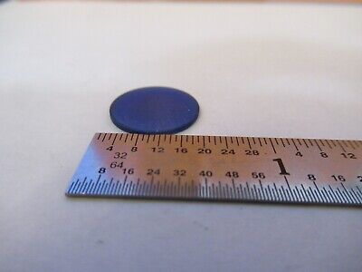 OPTICAL GLASS BLUE FILTER MICROSCOPE PART OPTICS AS IS &3K-A-05