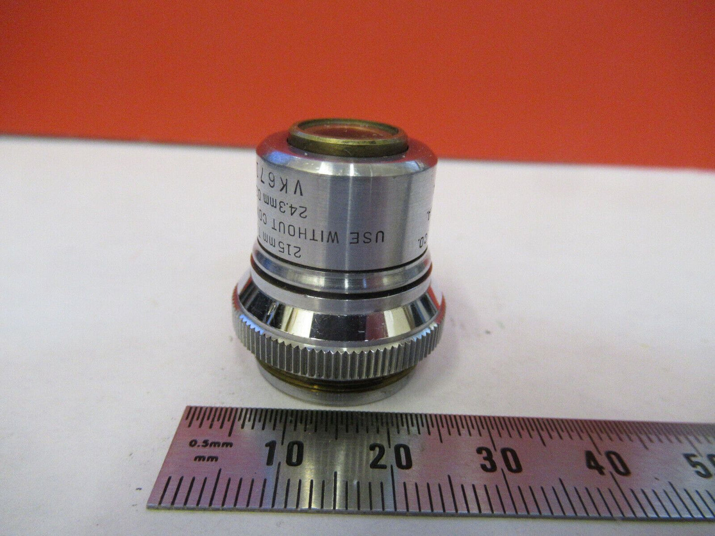 BAUSCH LOMB 24.3mm OBJECTIVE LENS MICROSCOPE PART AS PICTURED &8Z-A-18