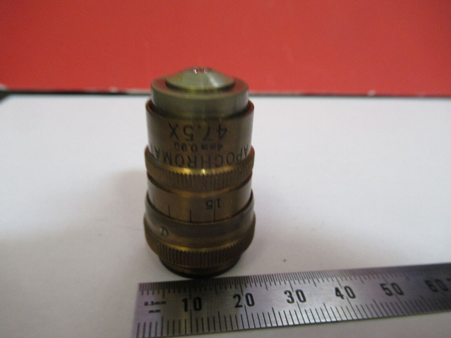 ANTIQUE APO BAUSCH LOMB OBJECTIVE 47.5X  MICROSCOPE PART AS PICTURED &S9-A-53