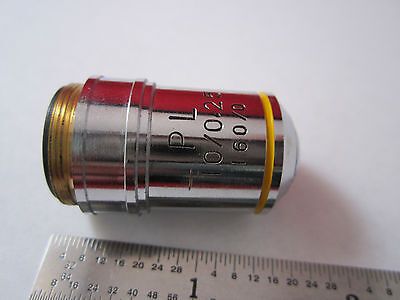 LEICA LEITZ OPTICAL MICROSCOPE PART OBJECTIVE PL 10X OPTICS BIN#ERGOLUX