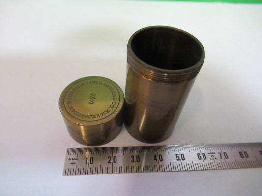 ANTIQUE BRASS BAUSCH 2/3 CANISTER OBJECTIVE MICROSCOPE PART AS PICTURED P2-B-100