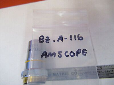 AMSCOPE OBJECTIVE LENS 10X /160 OPTICS MICROSCOPE PART AS PICTURED &8z-a-116