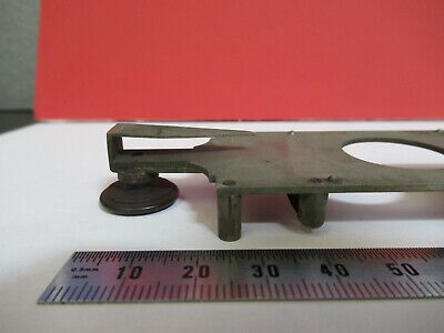 ANTIQUE BAUSCH LOMB RARE STAGE ASSEMBLY CLIPS MICROSCOPE PART AS PIC #sB7-A-01