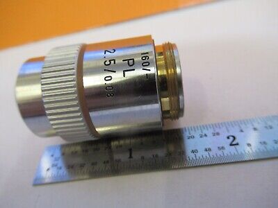 LEITZ GERMANY OBJECTIVE 2.5X /160 MICROSCOPE PART OPTICS AS PICTURED &85-B-30