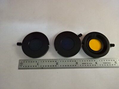 LOT 3 EA FILTERS MICROSCOPE PART OPTICS OPTICAL AS IS &AQ-A-22