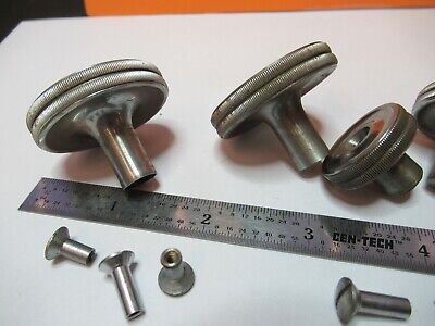 ANTIQUE LEITZ GERMANY SET OF BRASS KNOBS MICROSCOPE PART AS PICTURED &W8-A-20