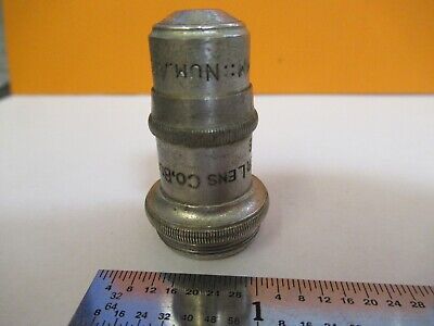 ANTIQUE BRASS SPENCER 4mm OBJECTIVE MICROSCOPE PART AS PICTURED &7B-B-16