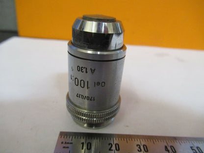 ANTIQUE ERNST LEITZ 100X/170 OBJECTIVE  MICROSCOPE PART AS PICTURED &P9-A-21