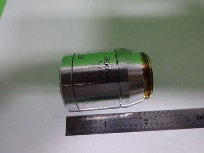 MICROSCOPE PART POLYVAR REICHERT OBJECTIVE 50X FLUOR EPI OPTICS AS IS #AF-E-10