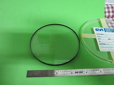 OPTICAL CVI 4" DIAMETER WINDOW LASER OPTICS BIN#40-77