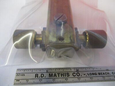 ANTIQUE MICROSCOPE PART LEITZ GERMANY BRASS FINE STAGE  AS PICTURED &13-FT-21