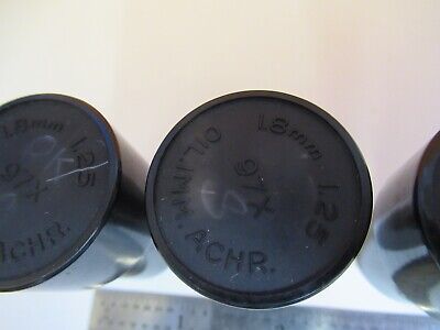 LOT 3 EA PLASTIC EMPTY OBJECTIVE CONTAINER MICROSCOPE PART AS PICTURED &1E-C-82