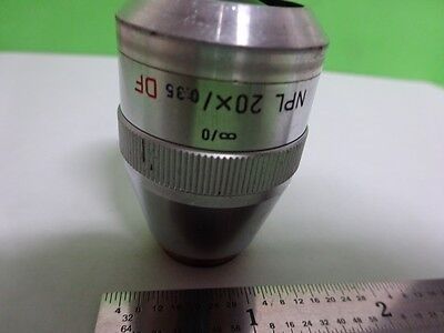 MICROSCOPE PART OBJECTIVE LEITZ GERMANY NPL 20X DF OPTICS AS IS BIN#72-40