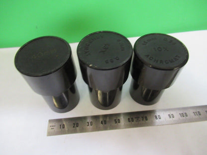 SPENCER AO EMPTY PLASTIC OBJECTIVE CANS MICROSCOPE PART AS PICTURED Z7-FT-74