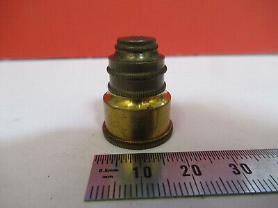 ANTIQUE BRASS NACHET OBJECTIVE FRANCE MICROSCOPE PART AS PICTURED &F6-B-19