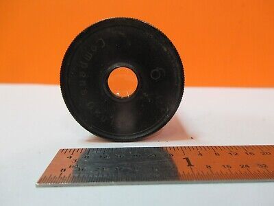 ANTIQUE BRASS EYEPIECE COMPENS OKULAR "6" MICROSCOPE PART AS PICTURED &A3-B-90