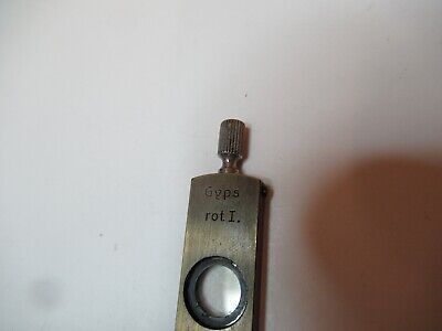 ANTIQUE LEITZ GERMANY POL SLIDE GYPSUM LAMBDA MICROSCOPE PART AS PIC &16-B-15