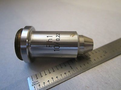 MICROSCOPE OPTICS OBJECTIVE PH1 10X CARL ZEISS GERMANY AS IS chipped BIN#RED