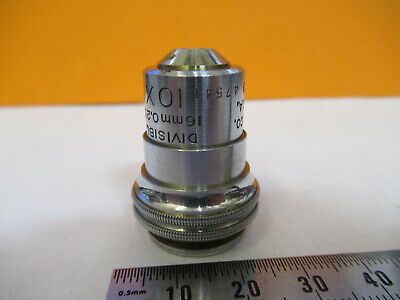 VINTAGE BAUSCH LOMB 10X OBJECTIVE OPTICS MICROSCOPE PART AS PICTURED &W3-B-37