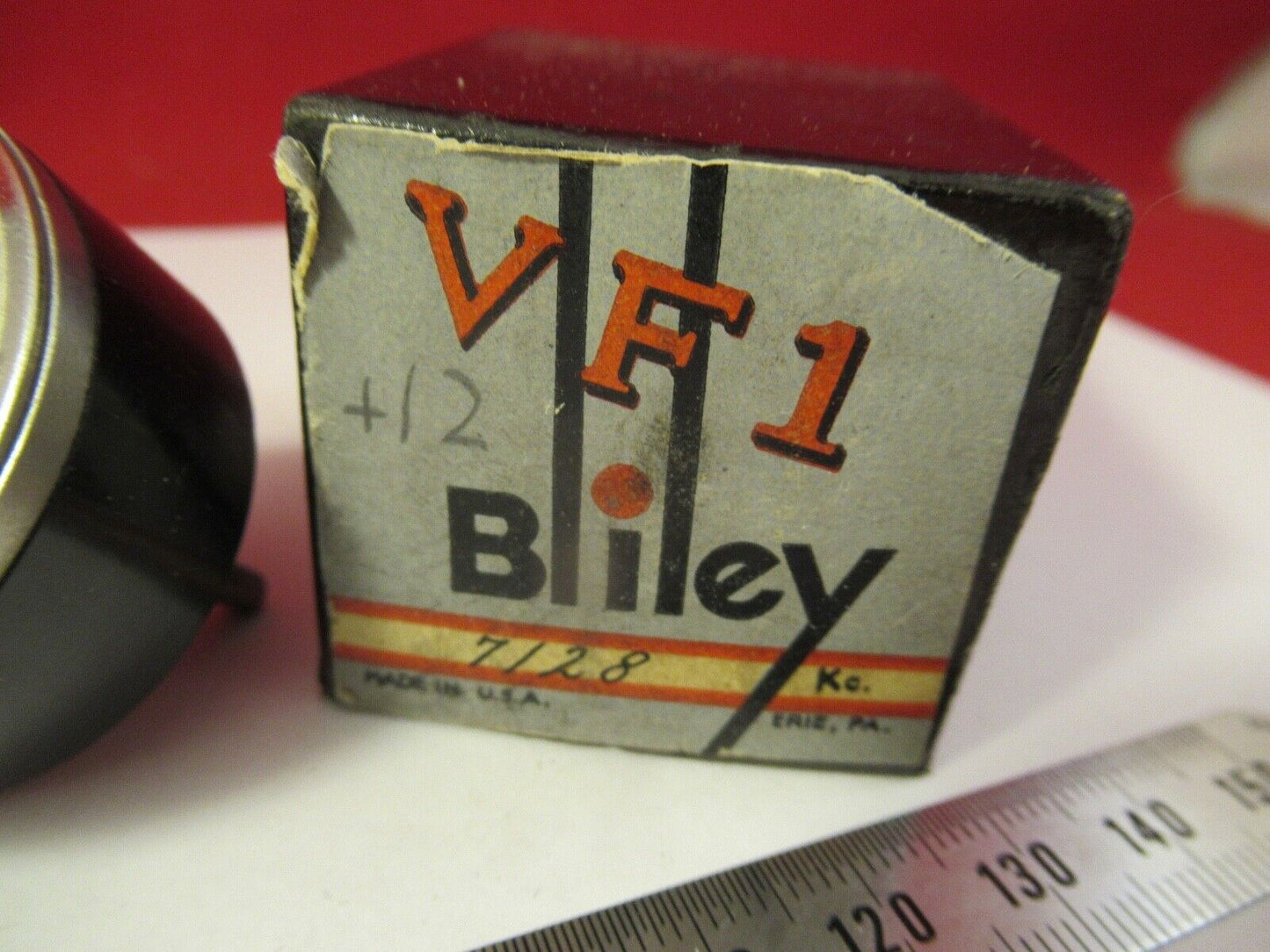 VINTAGE 1940ER QUARZKRISTALL BLILEY VF1 VARIABLE FREQUENZ 7128 KC +BOX &amp;9-A-49