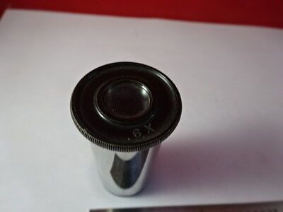 ANTIQUE LEITZ GERMANY 6X EYEPIECE OCULAR OPTICS MICROSCOPE PART AS IS #91-34