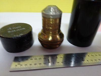 MICROSCOPE PART ANTIQUE OBJECTIVE BRASS BAUSCH LOMB OPTICS AS IS BIN#X3-43