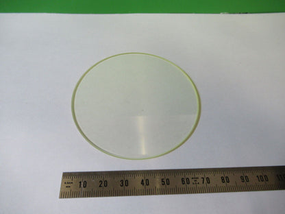 OPTICAL YELLOWISH GLASS WINDOW MIL SPEC LASER OPTICS AS PICTURED #22-A-38