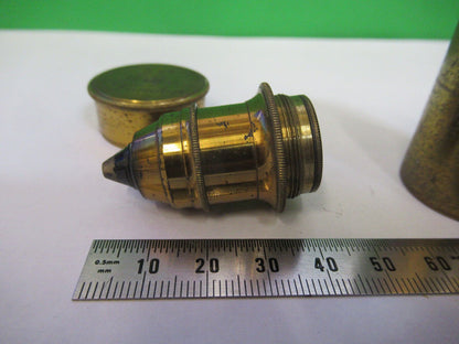 ANTIQUE BRASS RARE WRAY LONDON OBJECTIVE MICROSCOPE PART AS PICTURED #R1-B-09