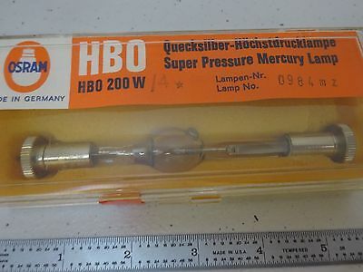 USED MICROSCOPE LAMP HBO 200W/4 OSRAM GERMANY ILLUMINATOR OPTICS AS IS BIN#S5-99