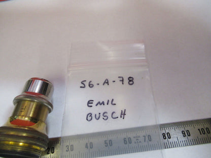 MICROSCOPE PART OBJECTIVE "f" ANTIQUE EMIL BUSCH GERMANY OPTICS AS PIC #S6-A-78