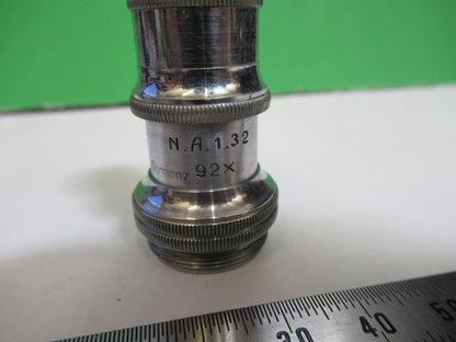 ANTIQUE BRASS ERNST LEITZ  APO 92X  OBJECTIVE MICROSCOPE AS PICTURED #H3-A-100