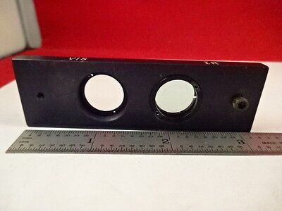 MICROSCOPE PART VIS IR FILTER SLIDE INFRARED VISIBLE OPTICS AS IS #AM-22