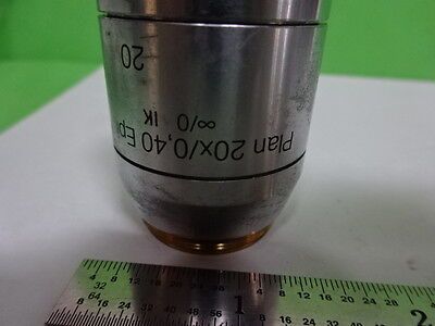 MICROSCOPE PART REICHERT POLYVAR OBJECTIVE DIC IK FLUOR 20X OPTICS AS IS #AI-21