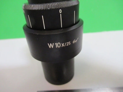 MICROSCOPE PART ZEISS EYEPIECE OCULAR 464003 W10X/25 LENS AS PICTURED &H7-B-35