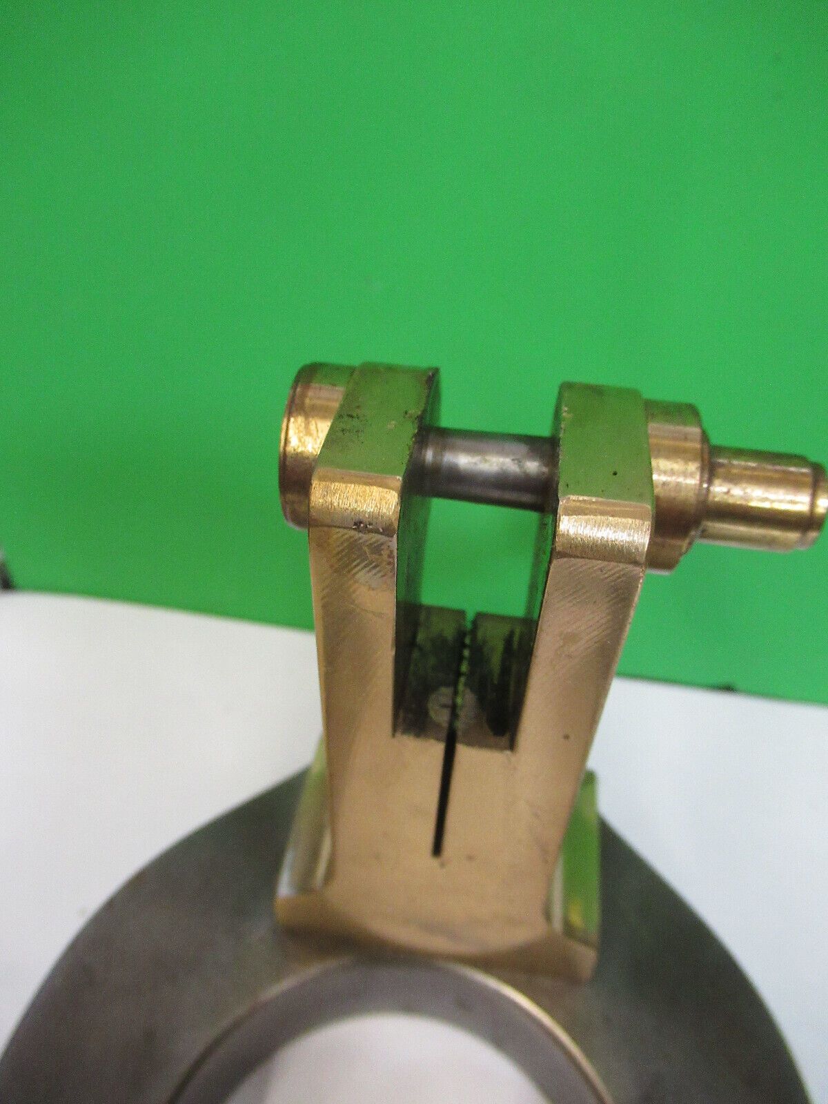 BAUSCH LOMB ANTIQUE BRASS FRAME SUPPORT MICROSCOPE PART AS PICTURED #W5-B-10