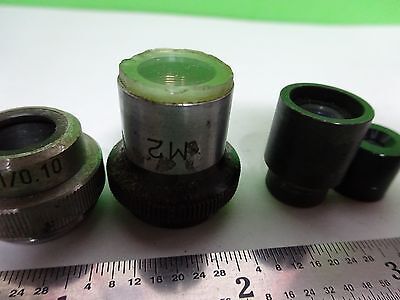 LOT 4 EA MICROSCOPE OBJECTIVES LENSES ASSORTED OPTICS #W1-05