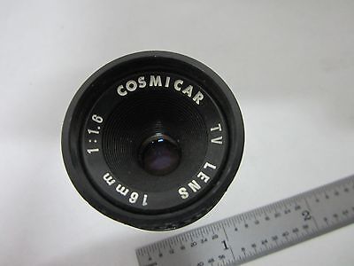 MICROSCOPE PART COSMICAR LENS 16 mm CAMERA INSPECTION OPTICS BIN#R6-B-20