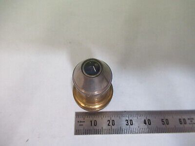 ANTIQUE BRASS REICHERT AUSTRIA OBJECTIVE MICROSCOPE PART AS PICTURED &Q9-A-18