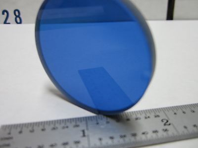 OPTICAL ROUND BLUE FILTER [chipped]  LASER OPTICS AS IS BIN#Q4-R-31