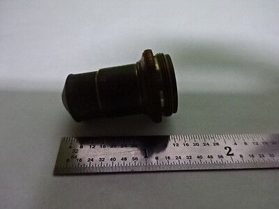 MICROSCOPE PART VINTAGE BRASS OBJECTIVE SPENCER 10X OPTICS AS IS #AE-07