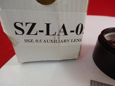 MICROSCOPE PART STEREO OBJECTIVE 0.5X WD177 SZ-LA-05  OPTICS AS IS BIN#N2-E-23