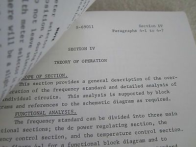 ORIGINAL MANUAL SULZER 2.5 MHz FREQUENCY STANDARD QUARTZ OSCILLATOR