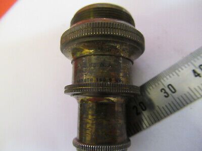 ANTIQUE BAUSCH LOMB "1/6" OBJECTIVE LENS MICROSCOPE PART AS PICTURED #aB7-A-14