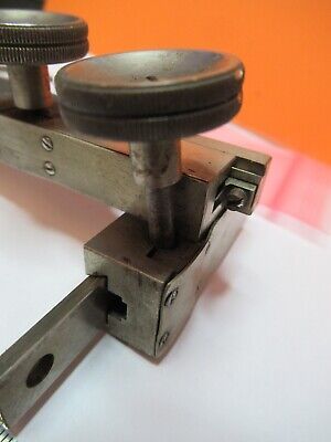 ANTIQUE LEITZ GERMANY CLIPS STAGE SPECIMEN MICROSCOPE PART AS PICTURED &W8-A-19