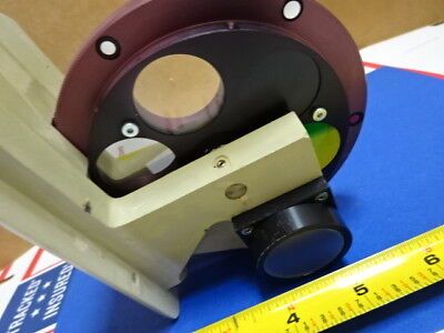 MICROSCOPE PART REICHERT LEICA POLYVAR FILTER WHEEL OPTICS AS IS #65-A-23