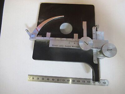 ANTIQUE ERNST LEITZ WETZLAR STAGE XY TABLE MICROSCOPE PART AS PICTURED #P3-A-86